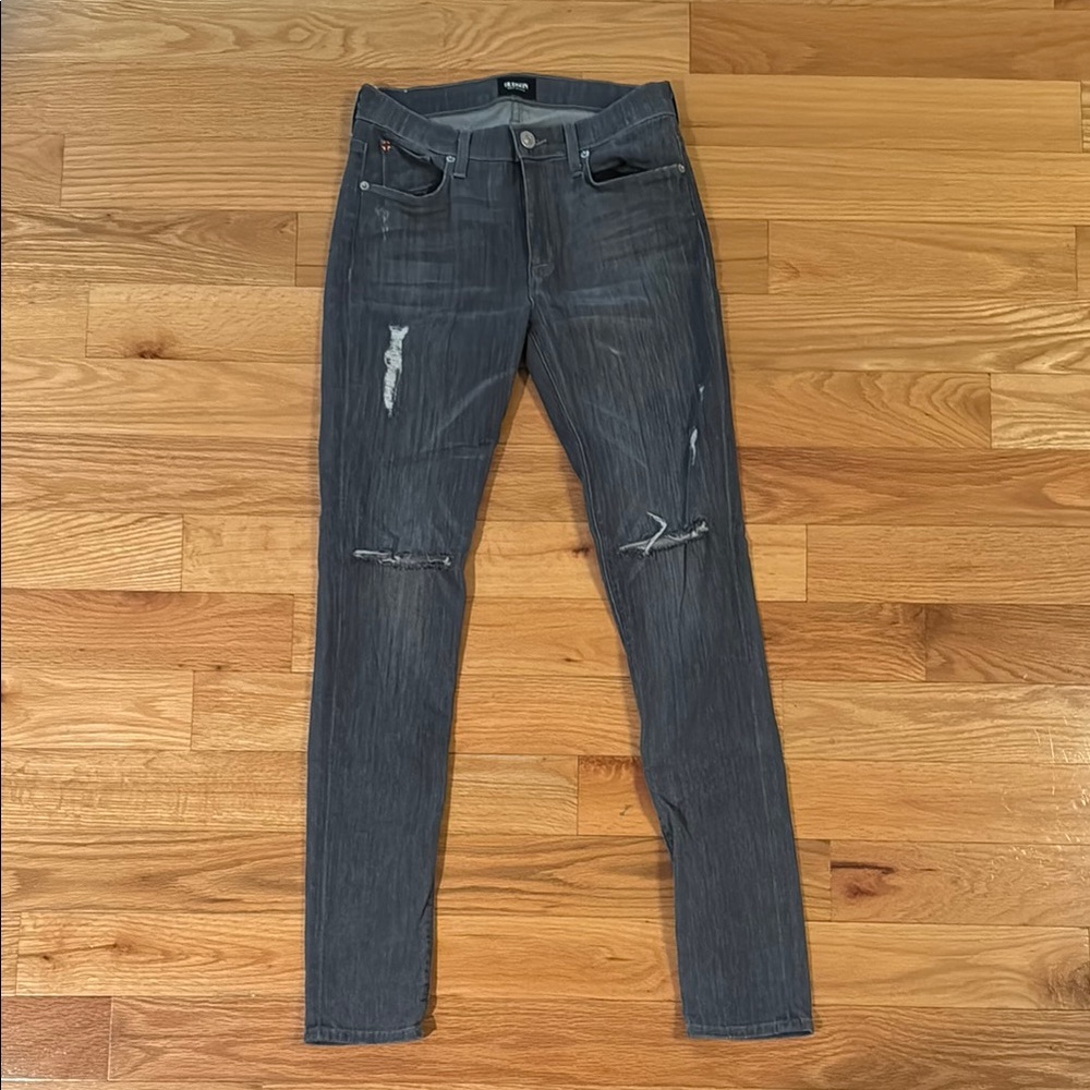 Hudson shine midrise skinny gray jeans